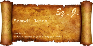 Szandi Jetta névjegykártya